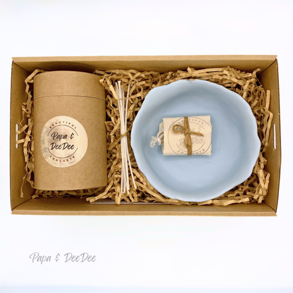 Concrete Bowl & Candle Sand | Gift Pack