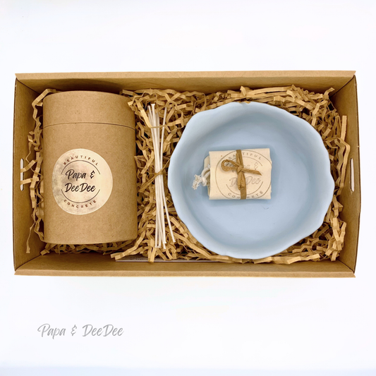 Concrete Bowl & Candle Sand | Gift Pack
