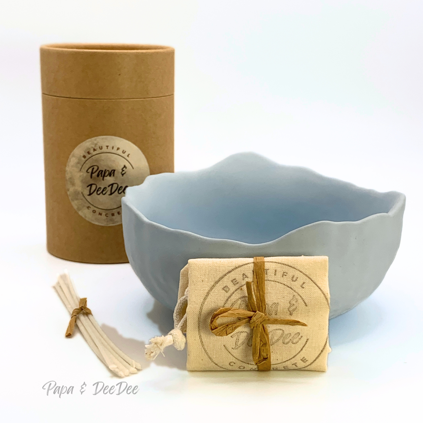 Concrete Bowl & Candle Sand | Gift Pack