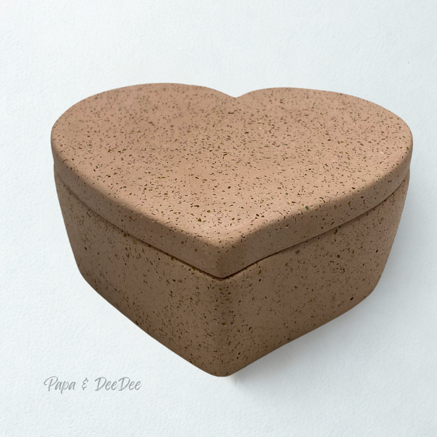 Heart shaped concrete vessel and coaster